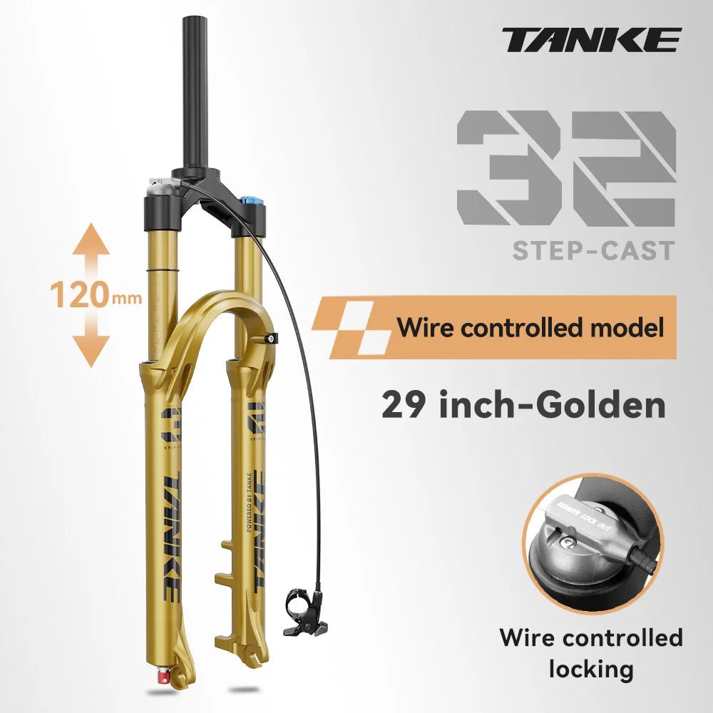 TANKE Adjustable 26/27.5/29 Inch Front Suspension Pneumatic Fork - The Wright Bikes